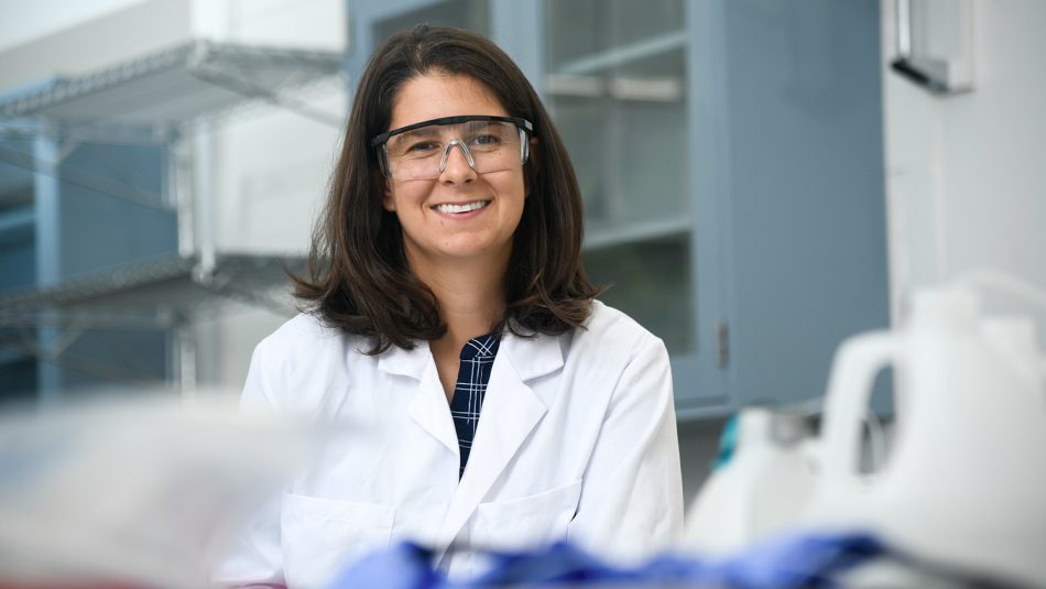 Angela Harris in her lab