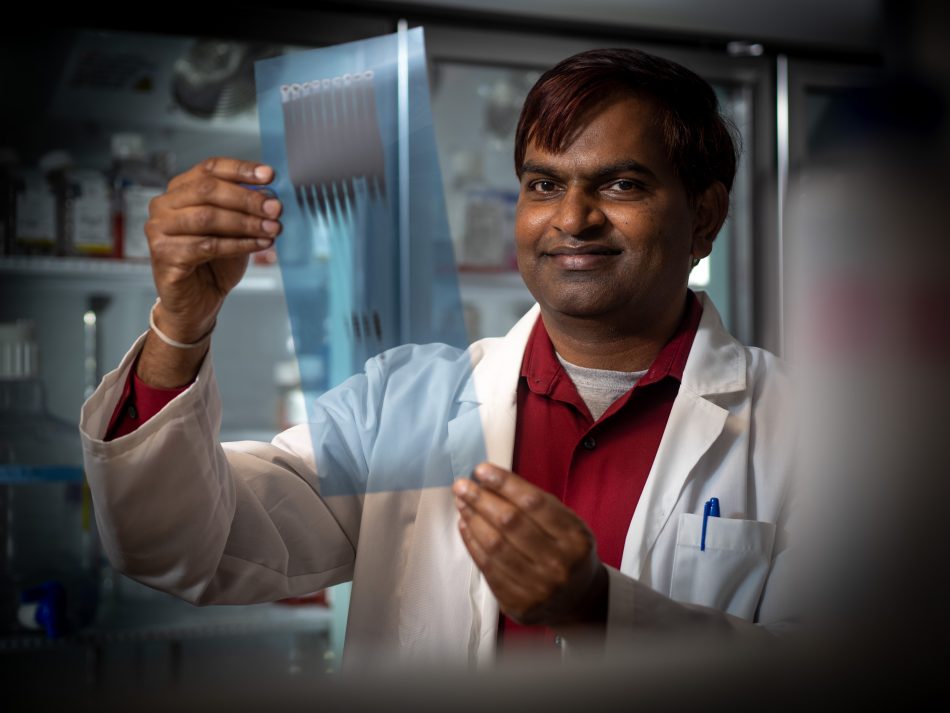 Shobhan Gaddameedhi in laboratory